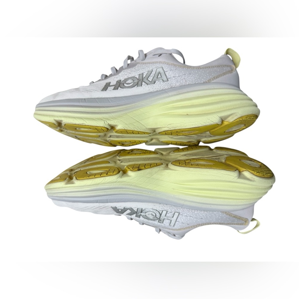 Hoka White and Light Yellow Athletic Shoes - Picture 3 of 7